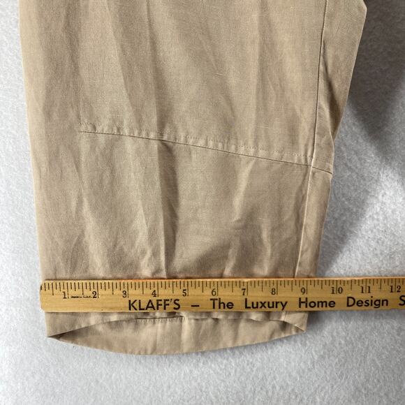 EILEEN FISHER Pants XL Tencel Linen Lantern Ankle Belted Twill Beige NEW - Picture 14 of 15
